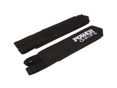 Powergrips Fat Straps Wide Black/White  click to zoom image