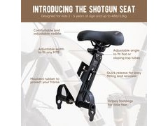 SHOTGUN Kids Mountain Bike Seat click to zoom image