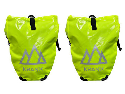 KranX Grampian Waterproof Panniers in Fluo Yellow 48L (Pair)